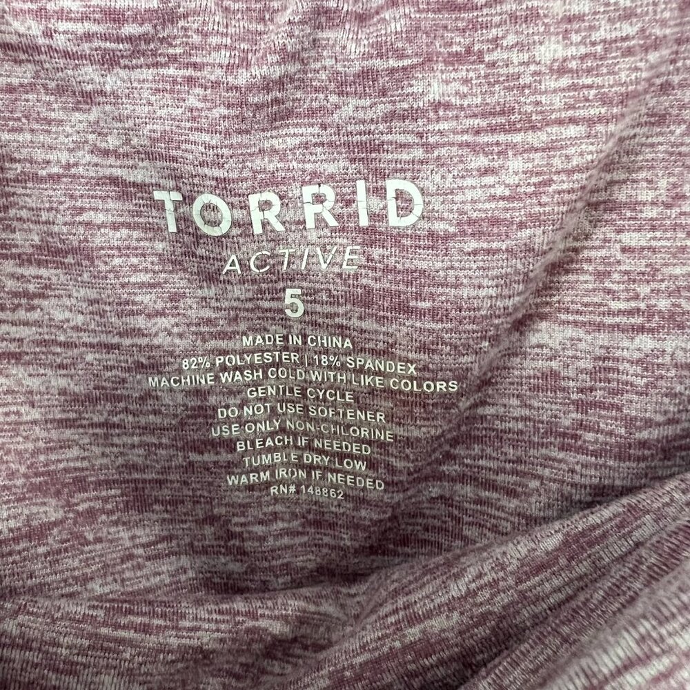 Torrid Pink Heather Stripe Workout Leggings Size 5 EUC - Picture 3 of 9